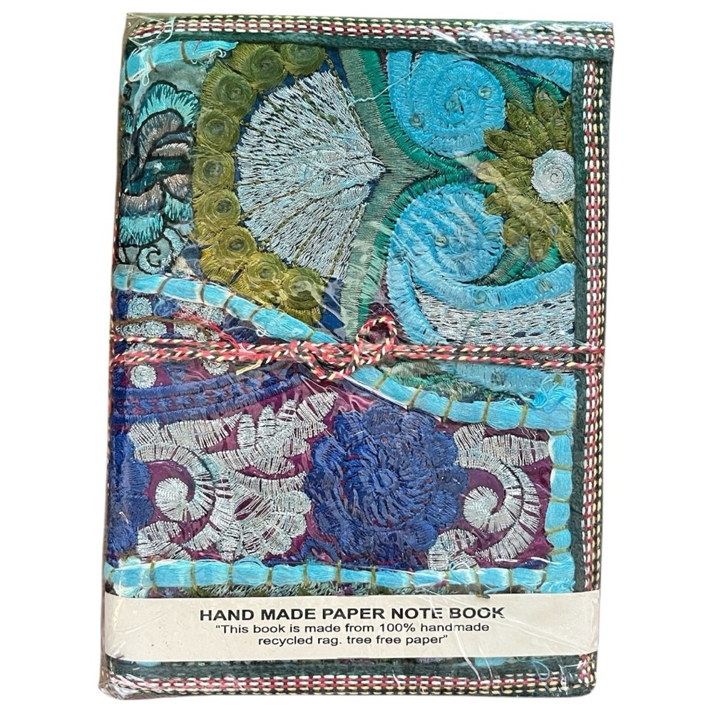 Handcrafted Sari Silk Journal · Tree-Free Paper · Zero Waste · Living Ritual
